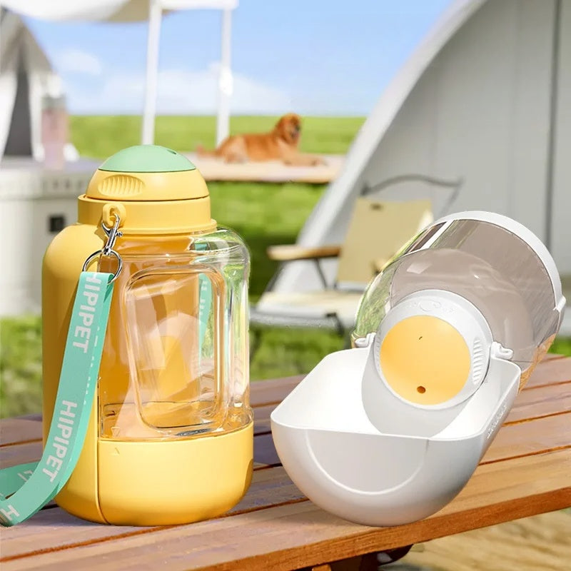2 In 1 Pet Bottle Portable Water & Food Dispenser