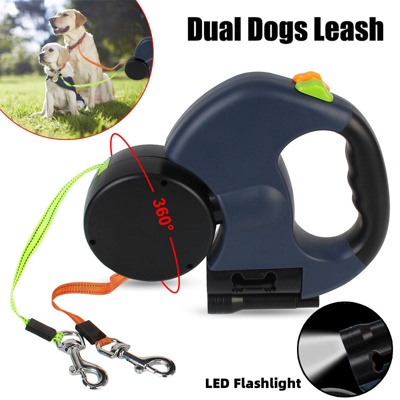 Dual Dog Leash Tangle-Free Leash for Two Dogs