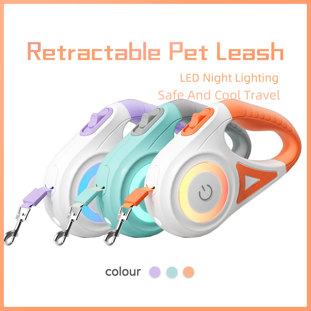 Dog Retractable Leash Strong Nylon Automatic Leash