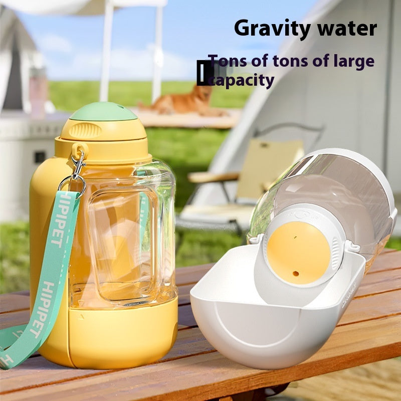 2 In 1 Pet Bottle Portable Water & Food Dispenser