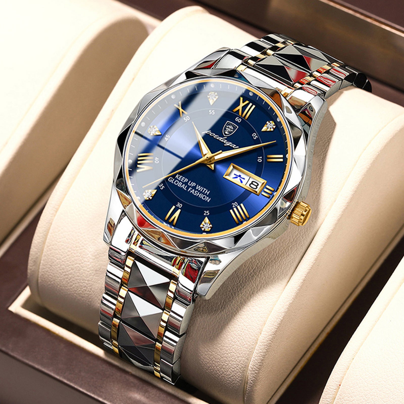 Men Quartz Watch Stylish Analog Wrist Watch for Men