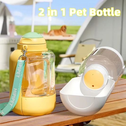 2 In 1 Pet Bottle Portable Water & Food Dispenser