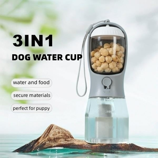 three-in-one portable dog water cup  Food Garbage Bag 