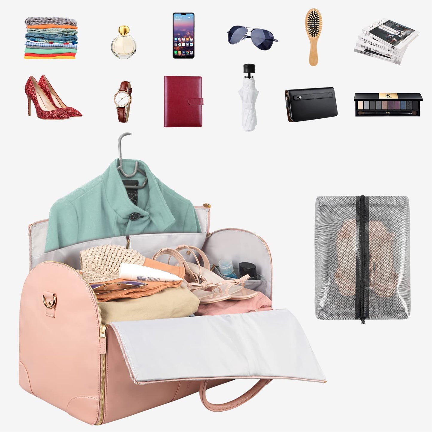 Large Capacity Women's Travel Duffle Handbag 