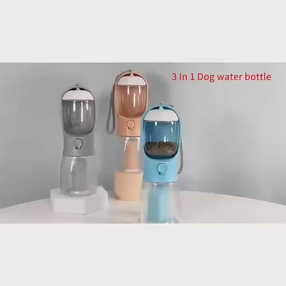 three-in-one portable dog water cup Food Garbage Bag